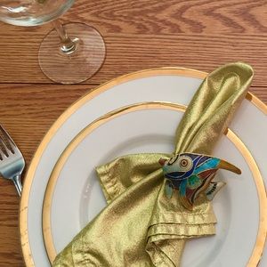 Metallic Multicolored Fish 🐠 4 Napkin Holders